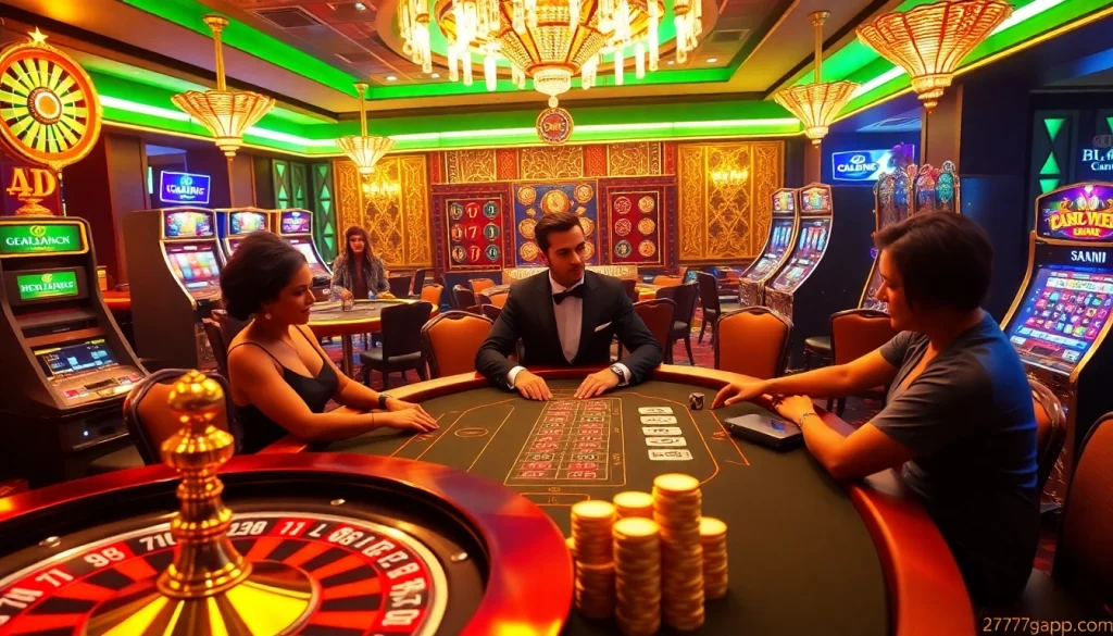 Experience thrilling online gaming at https://777gapp.com.br with a high-stakes poker table and luxurious casino atmosphere.