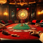 Engaging players at the hit club casino table with poker chips and playing cards.