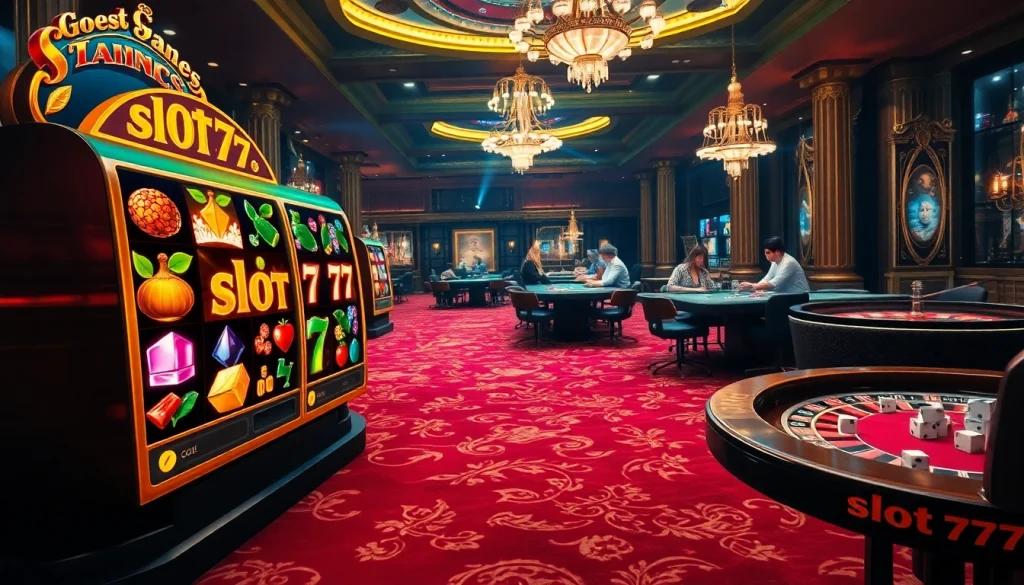Experience the thrill of winning with slot777 on a colorful casino slot machine.