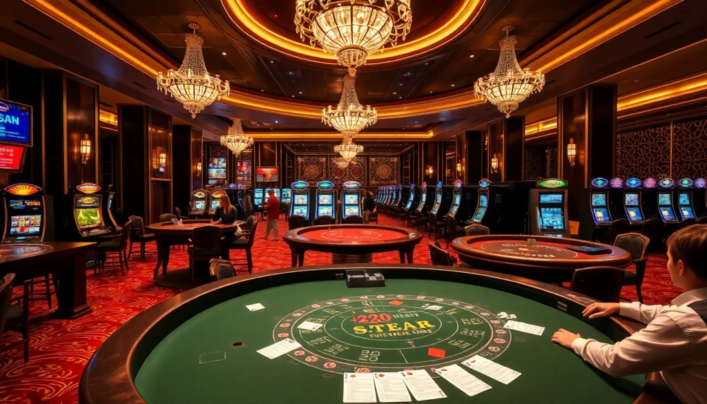 Experience thrilling betting action at okfun.com casino with live tables and vibrant slot machines.