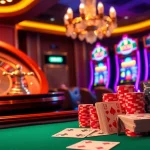 Experience the thrill of the game SODO66 with vibrant casino elements like roulette wheels and poker tables.