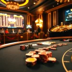 Experience the excitement of betting with 18win at a vibrant casino table.