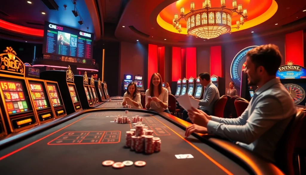 Players enjoying the thrill of the 88i game at a luxurious online casino.