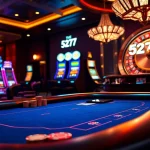 Experience thrilling gaming moments at 5Z777 with vibrant casino tables and engaging slot machines.