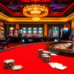 Experience the thrill of gambling at GO8 with vibrant poker tables and luxurious slot machines.