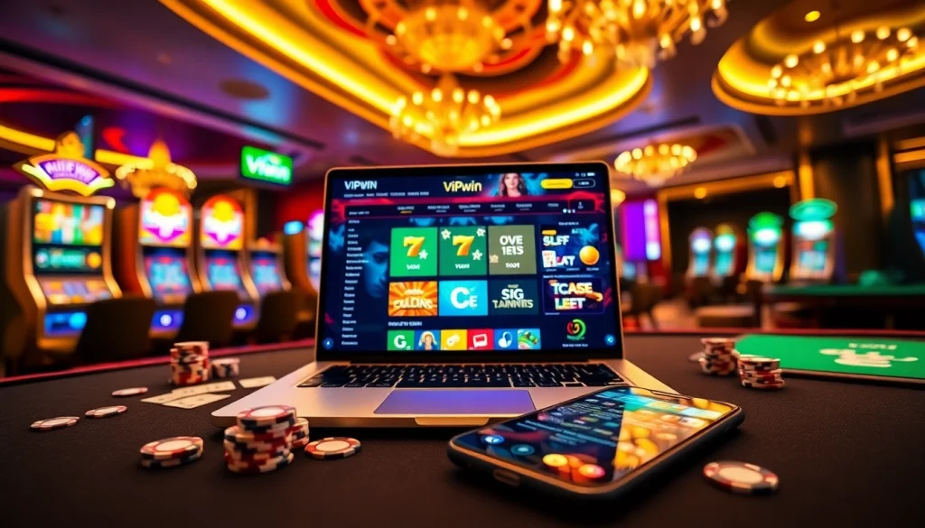 Experience the thrilling action at Vipwin with engaging casino tables and vibrant online gambling.