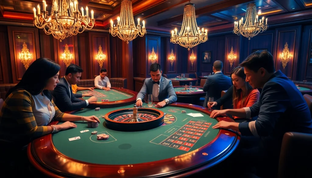Experience exhilarating gameplay at ok8386 casino with vibrant tables and eager players.