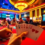Gambling action at DH88 with players winning at blackjack and vibrant chips.