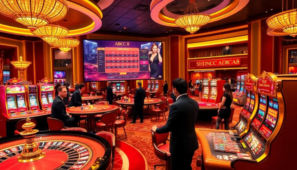 Experience luxury gaming excitement at Nhà cái ABC8 with vibrant casino visuals and thrilling betting action.