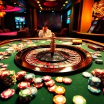 Engaged gamblers enjoying a thrilling scene at open88 com with diverse gaming elements.