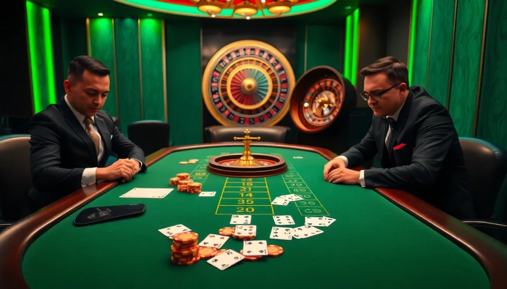 Exciting gaming scene illustrating hướng dẫn 68win with vibrant casino elements.