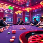 Engaging scene of Tài Xỉu MD5 gameplay featuring dynamic players and vibrant casino elements