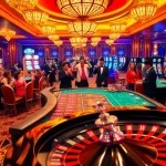 Experience the excitement of gambling with dn88 in a vibrant casino scene featuring poker tables and roulette.