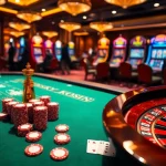 Experience high-stakes gambling at Luckywin's luxurious poker table with vibrant chips and cards.