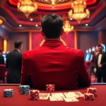 Players strategizing at a luxurious poker table at Jun888 casino, immersed in excitement.
