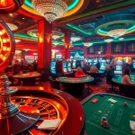 Excited players engaging at the b52club casino tables, highlighting vibrant slots and roulette.