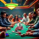 סצנת פוקר אונליין מרתקת ב-7XL עם שחקנים מגוונים ואווירה תוססת.