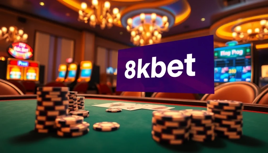 Experience online gambling with 8kbet đăng nhập, showcasing vibrant tables and exciting gameplay.