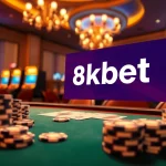 Experience online gambling with 8kbet đăng nhập, showcasing vibrant tables and exciting gameplay.
