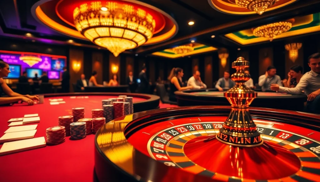 Experience the thrill of b52club with vibrant casino tables and exciting gambling action.