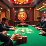 Experience the thrill of mk8 gaming with high-stakes poker at a luxury casino table, surrounded by excitement.