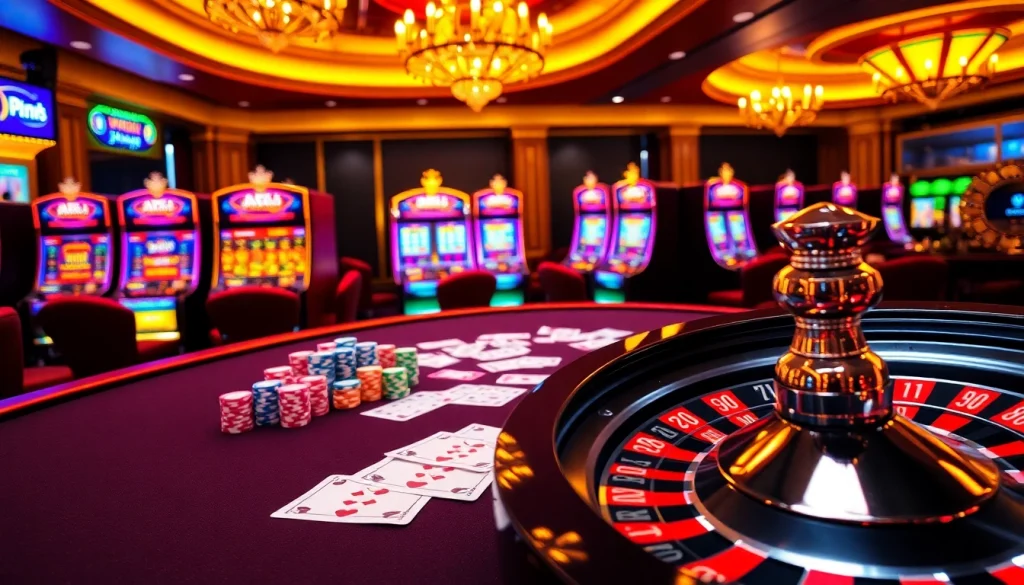 Engaging gambling action at ABC8 with poker chips and a vibrant casino atmosphere.