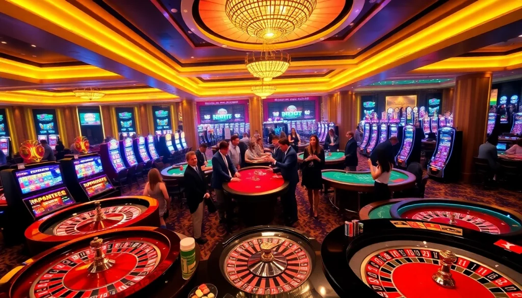 Excited players enjoying games at the luxurious 789BET casino environment.