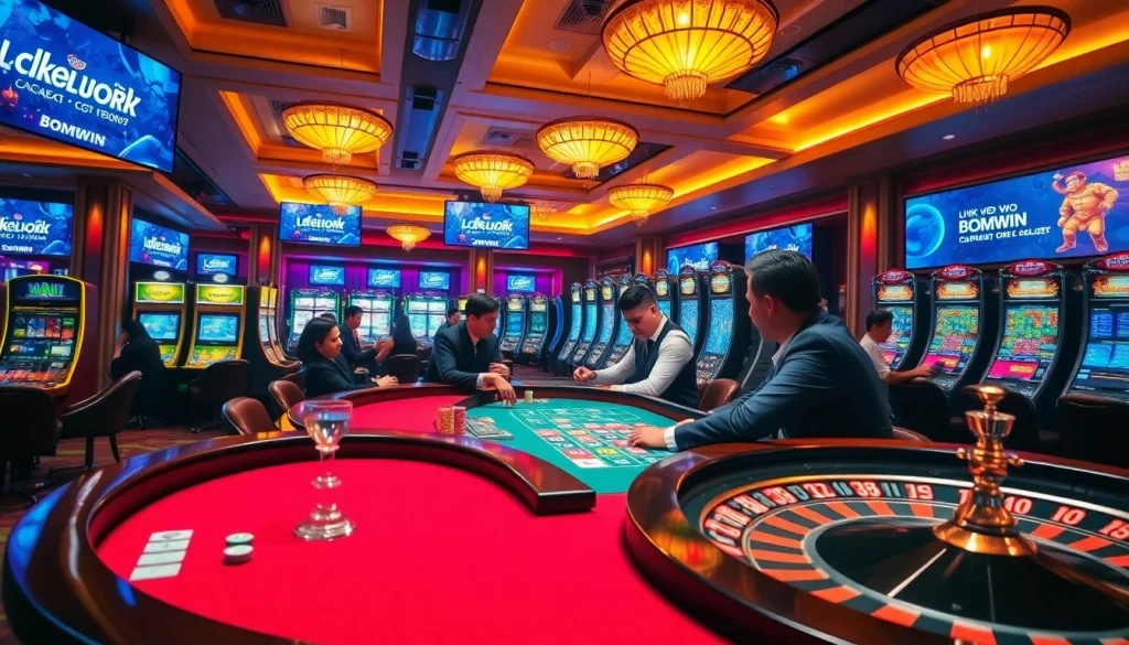 Experience the excitement of gambling with LINK VÀO Bomwin as players engage in thrilling casino games.