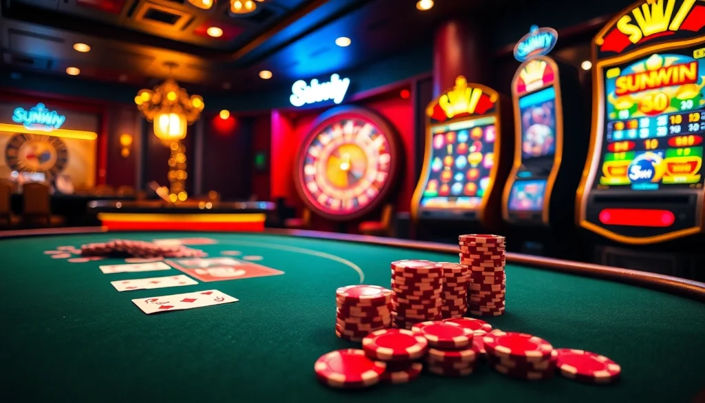 Experience thrilling moments at the sunwin casino with vibrant poker and roulette games.
