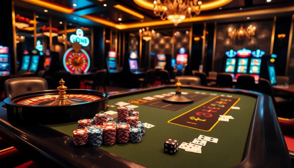Experience the excitement of GO8 as players engage in thrilling casino games at a luxurious gaming table.