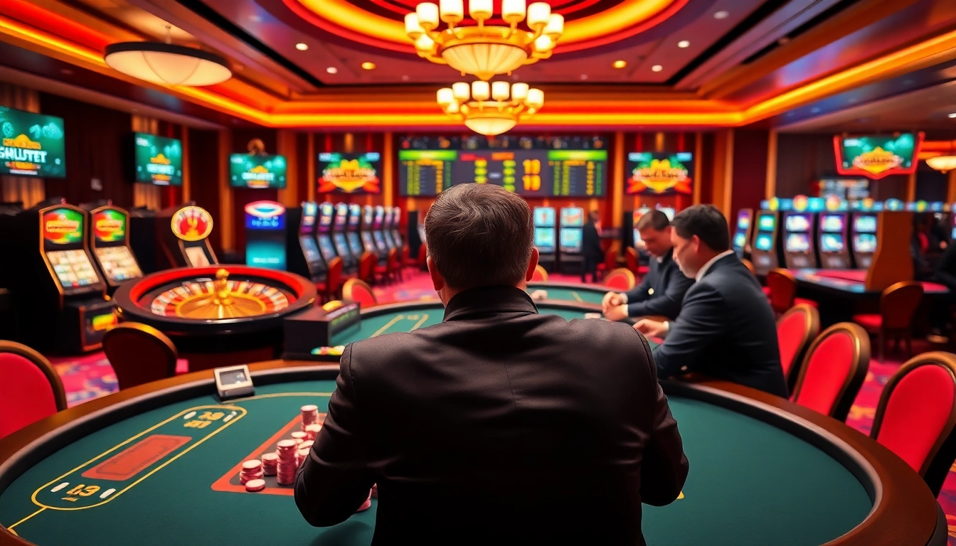 Engage in sbobet link alternatif online betting with vibrant casino visuals showcasing excitement and professionalism.