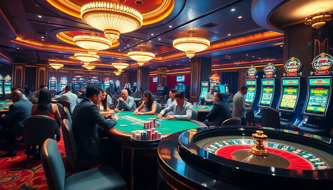 Players strategizing at a poker table on https://rr888.in.net/, surrounded by casino excitement.