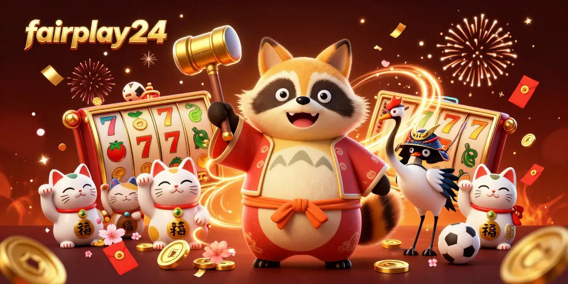 Experience vibrant sports betting and casino action with fairplay24 characters celebrating success in a dynamic scene.