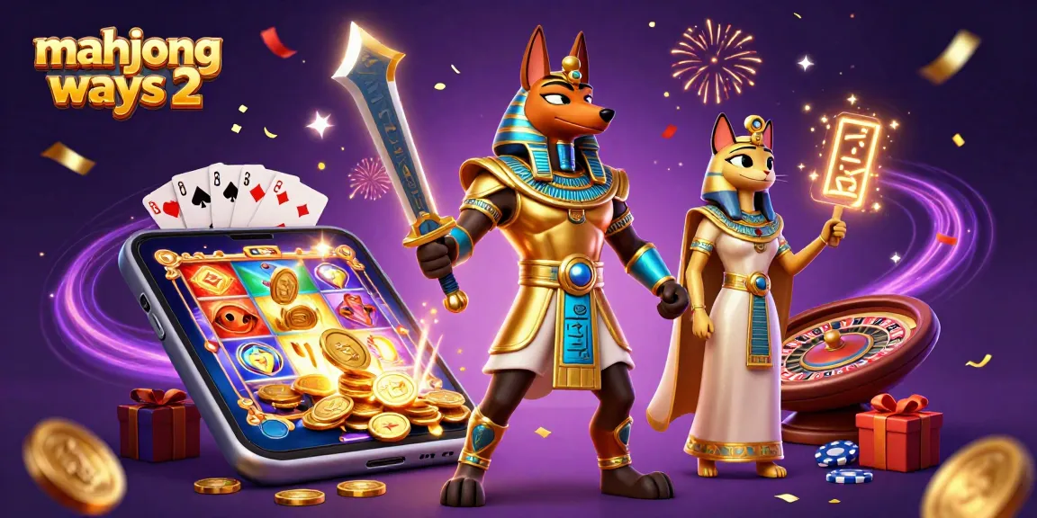 Engage with mahjong ways 2 slot as Anubis and Bastet enjoy vibrant casino thrills.