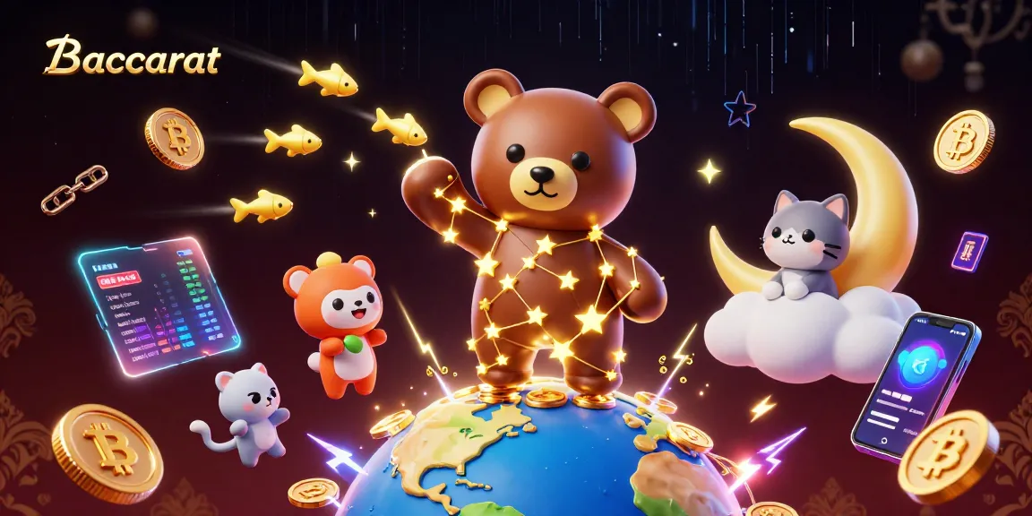 Play Baccarat with fun, immersive 3D characters and crypto elements in an exciting scene.