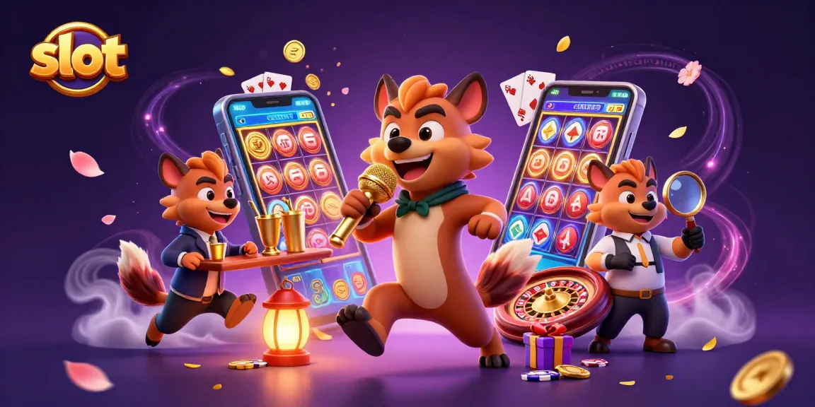 Menangkan slot dengan permainan kasino 3D yang menarik dari paket hyena, penuh dengan koin emas dan elemen game.